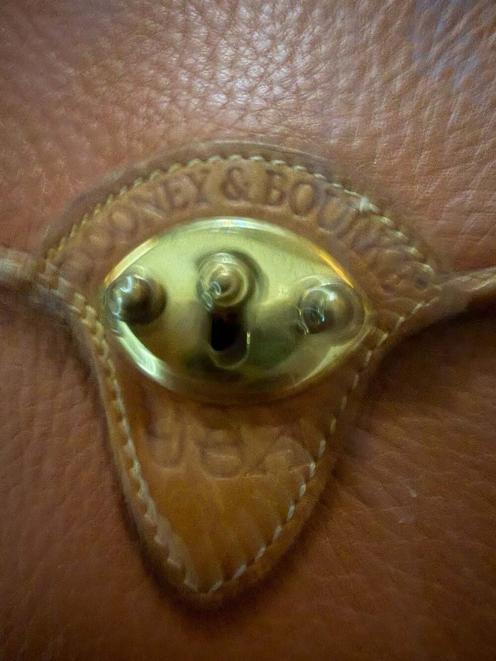 Vintage Dooney & Bourke All Weather Leather Crossbody Bag in Cognac - Picture 2 of 6